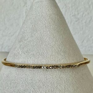 Stella & Dot Gold tone Crystal Cuff Bracelet